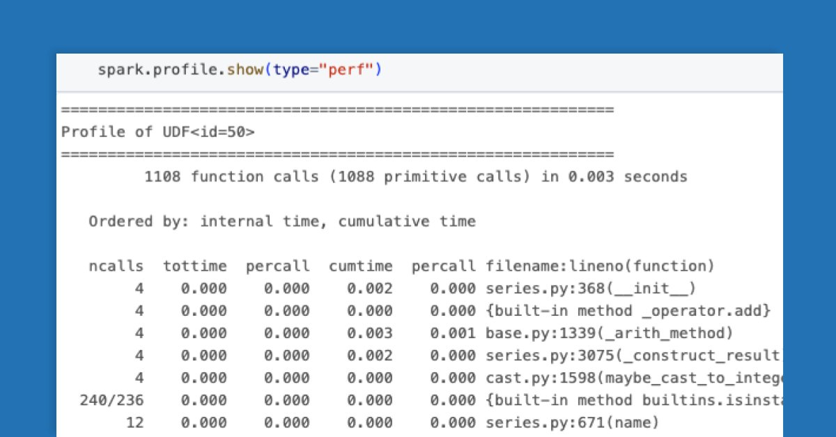 PySpark Unified Profiling Streamlines UDF Performance Optimization