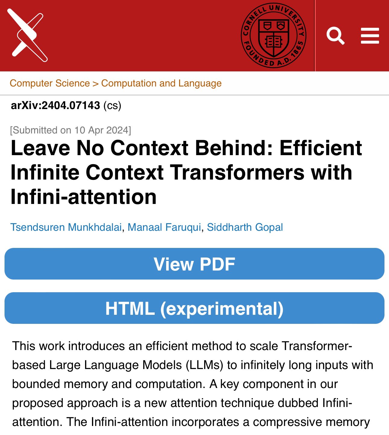Google drops Infinite Context paper; it’s literally huge.