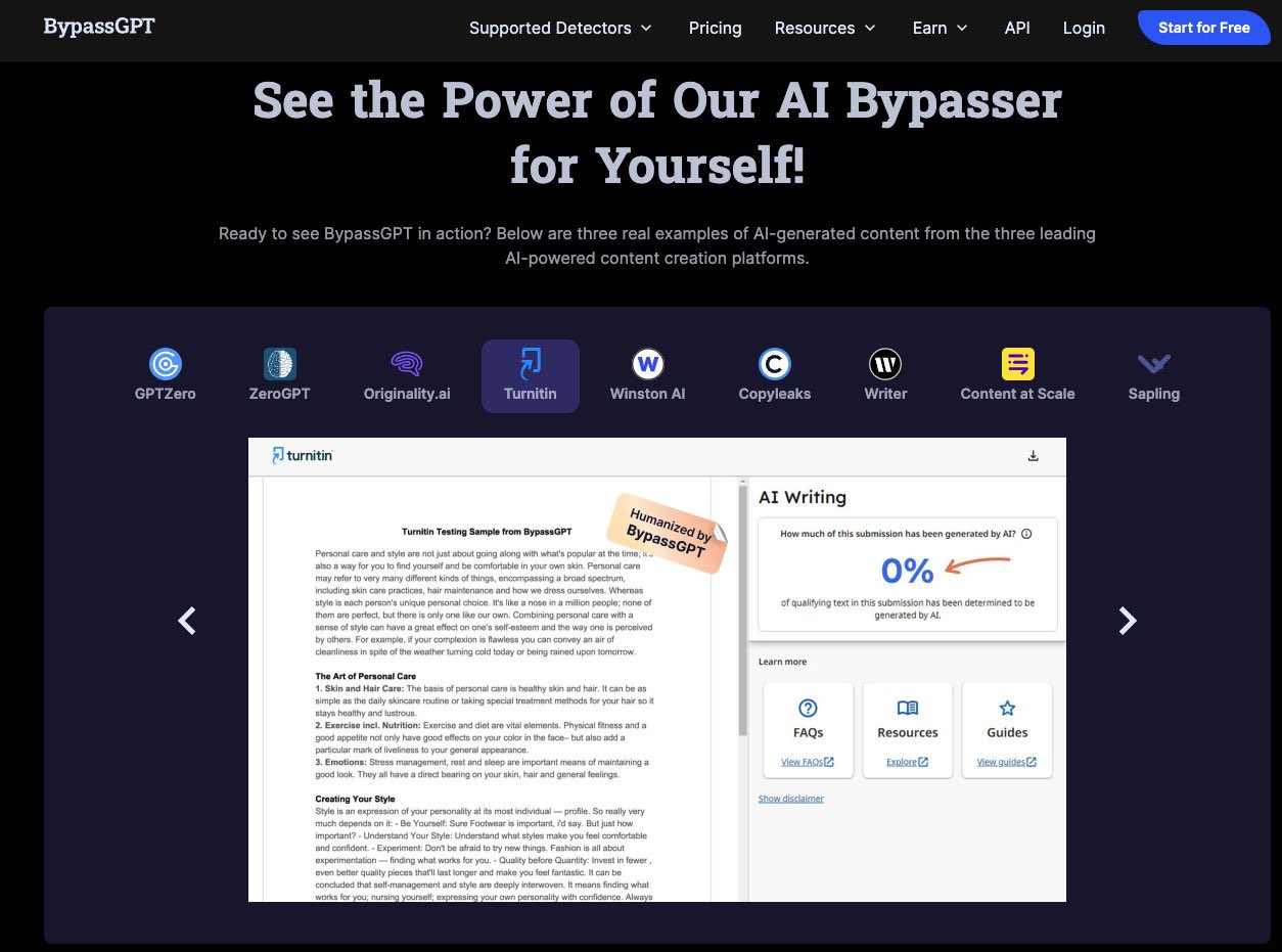 BypassGPT: A Tool for Circumventing AI Detection