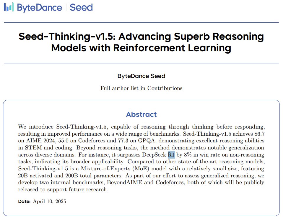 Seed-Thinking-v1.5: Advanced Reasoning Models with Reinforcement Learning