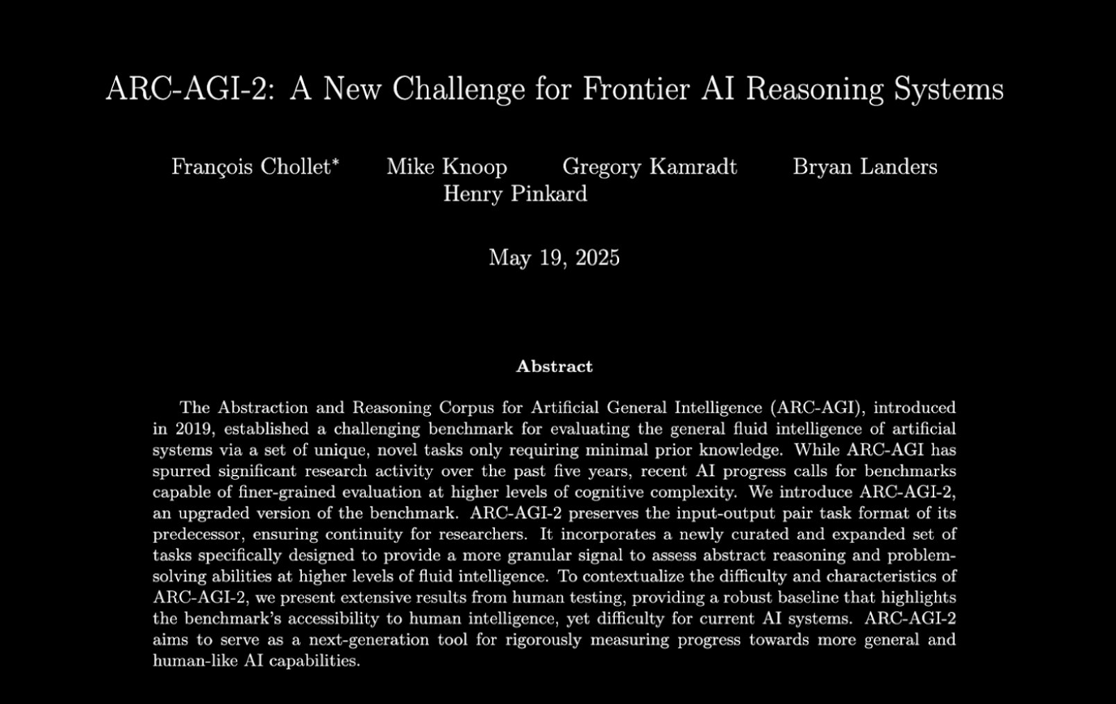 ARC-AGI-2: New Benchmark Pushes AI Reasoning Boundaries