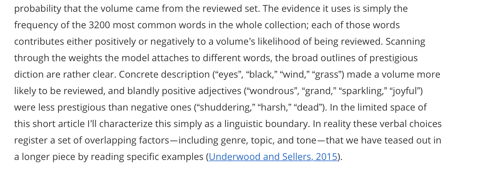 Machine Learning Reveals Concrete Language Drives Literary Prestige