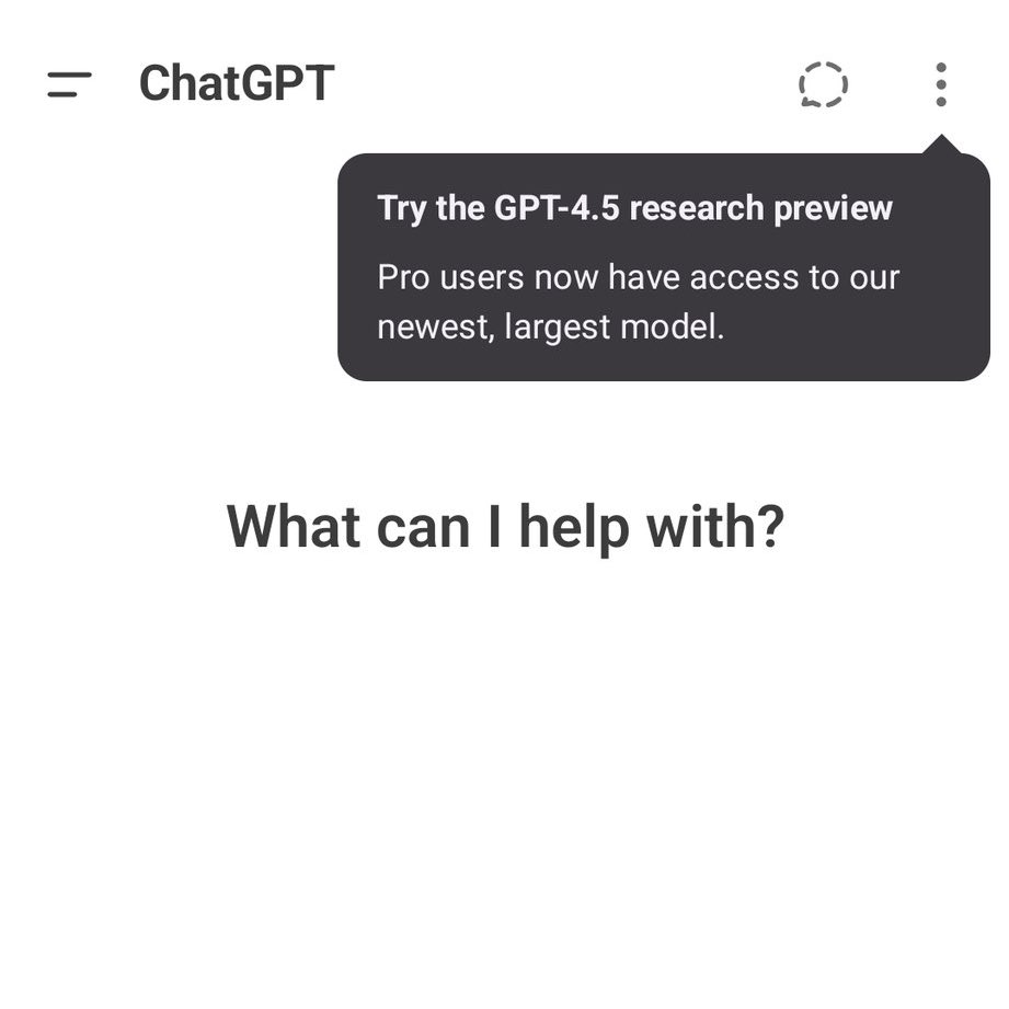 GPT-4.5 Research Preview for Pro Users
