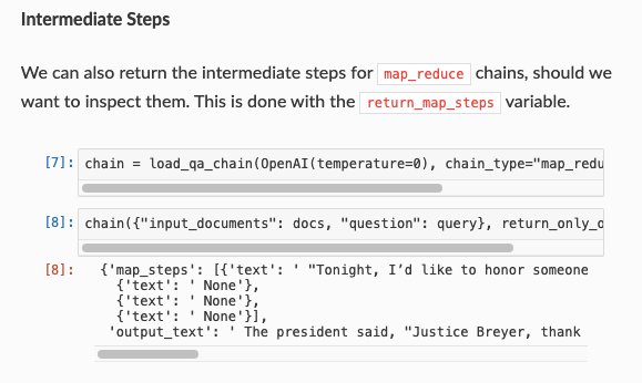 Map-Reduce and Refine Chains Now Return Intermediate Steps