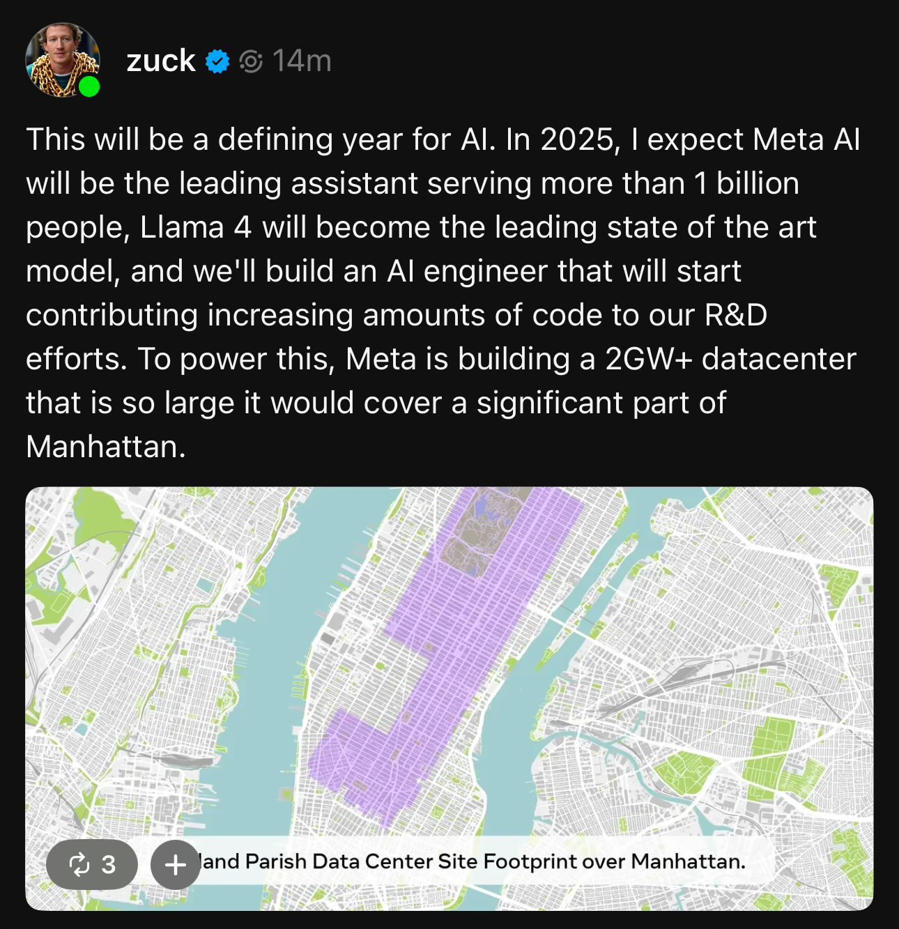 Meta’s Manhattan-Sized Data Center for Industrial Intelligence