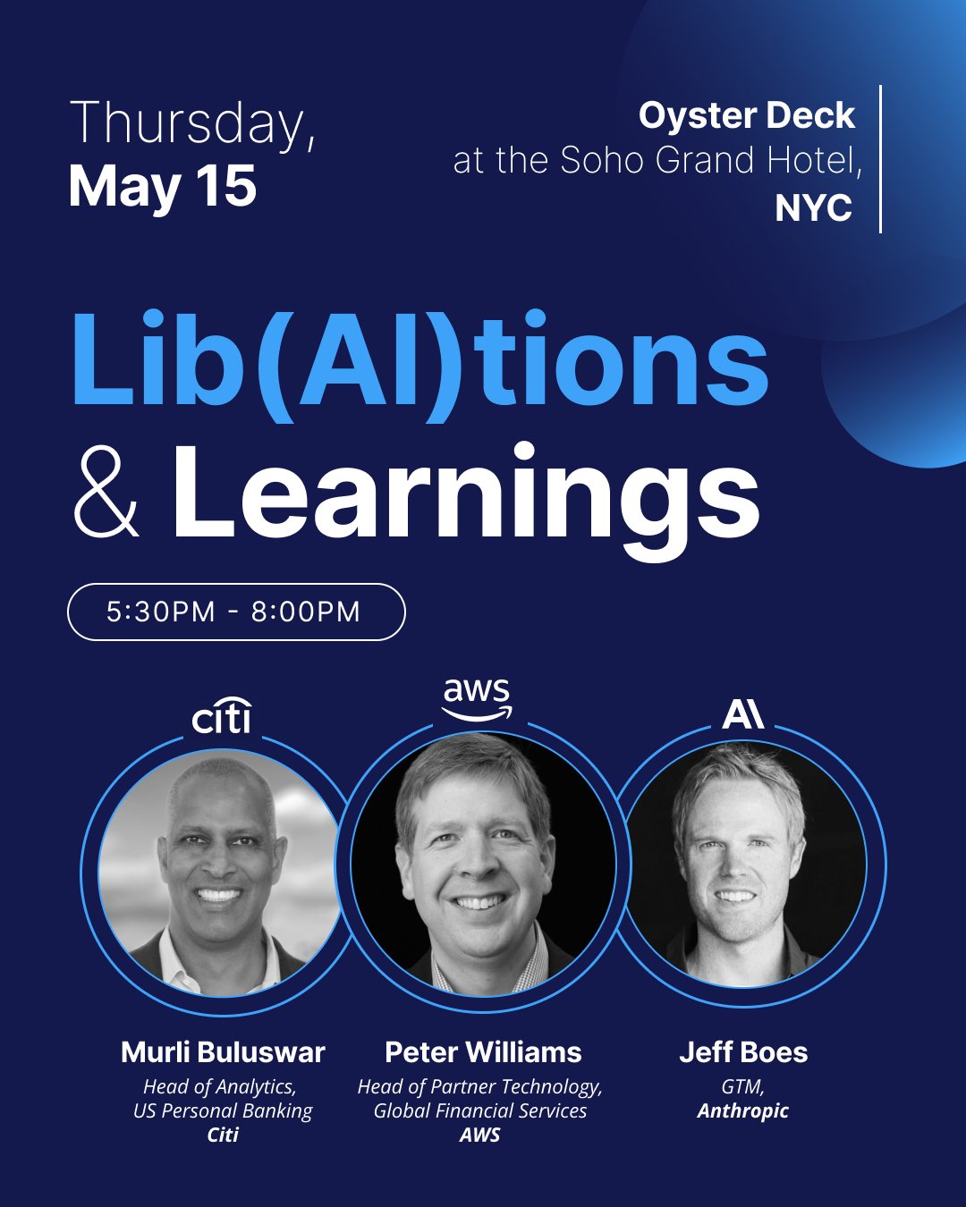 Enterprise AI Evening with Anthropic, Citi and AWS Leaders