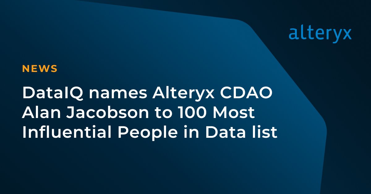 Alan Jacobson Named Among 100 Most Influential Data Leaders