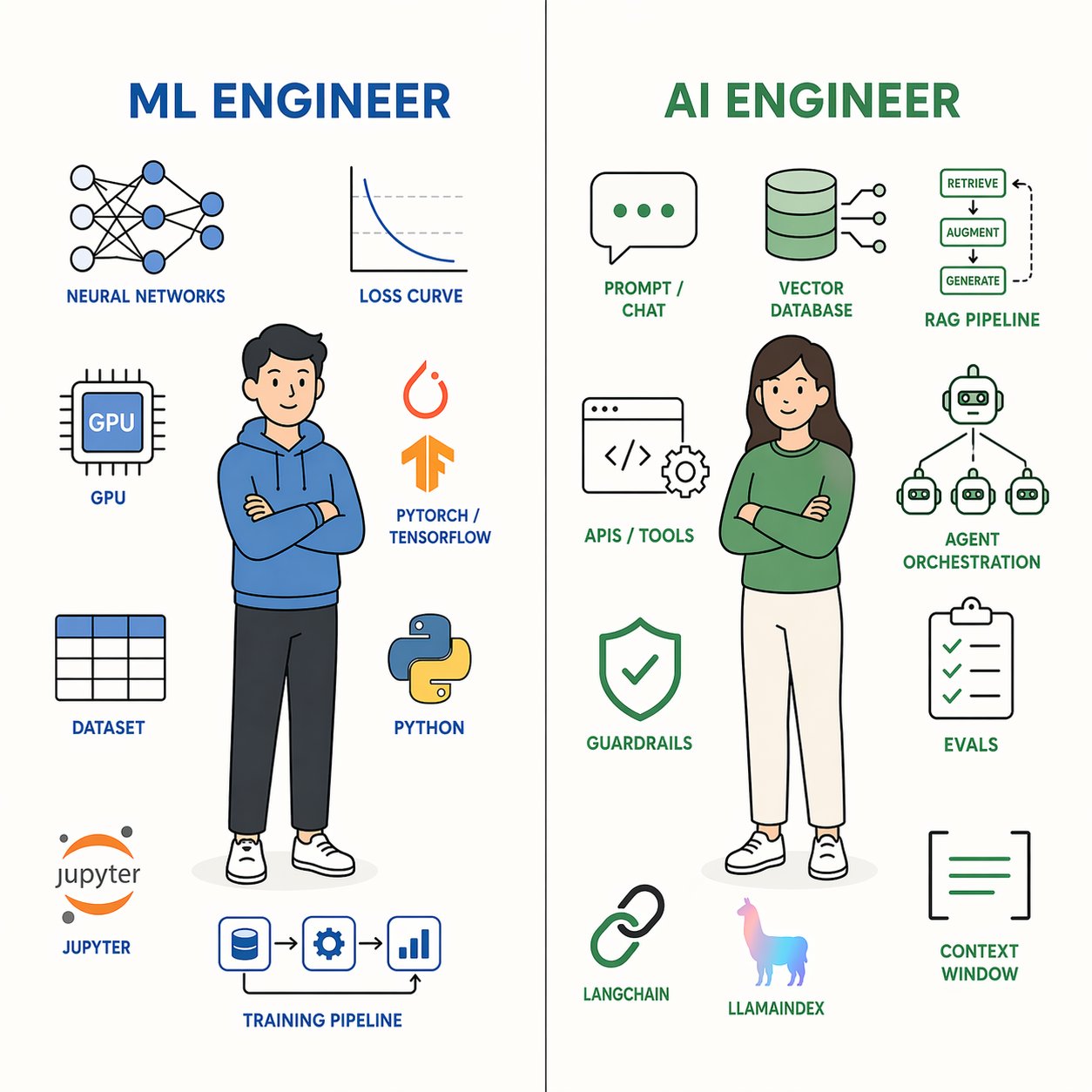 Distinguishing between ML Engineers and AI Engineers