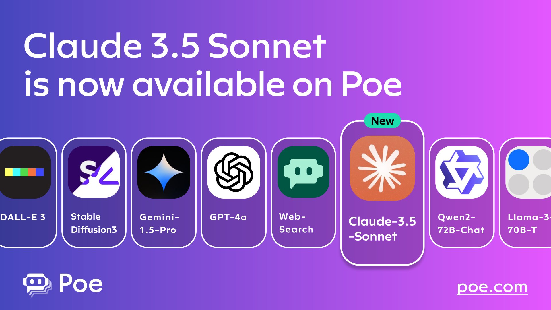 Claude 3.5 Sonnet Now Available on Poe Platform