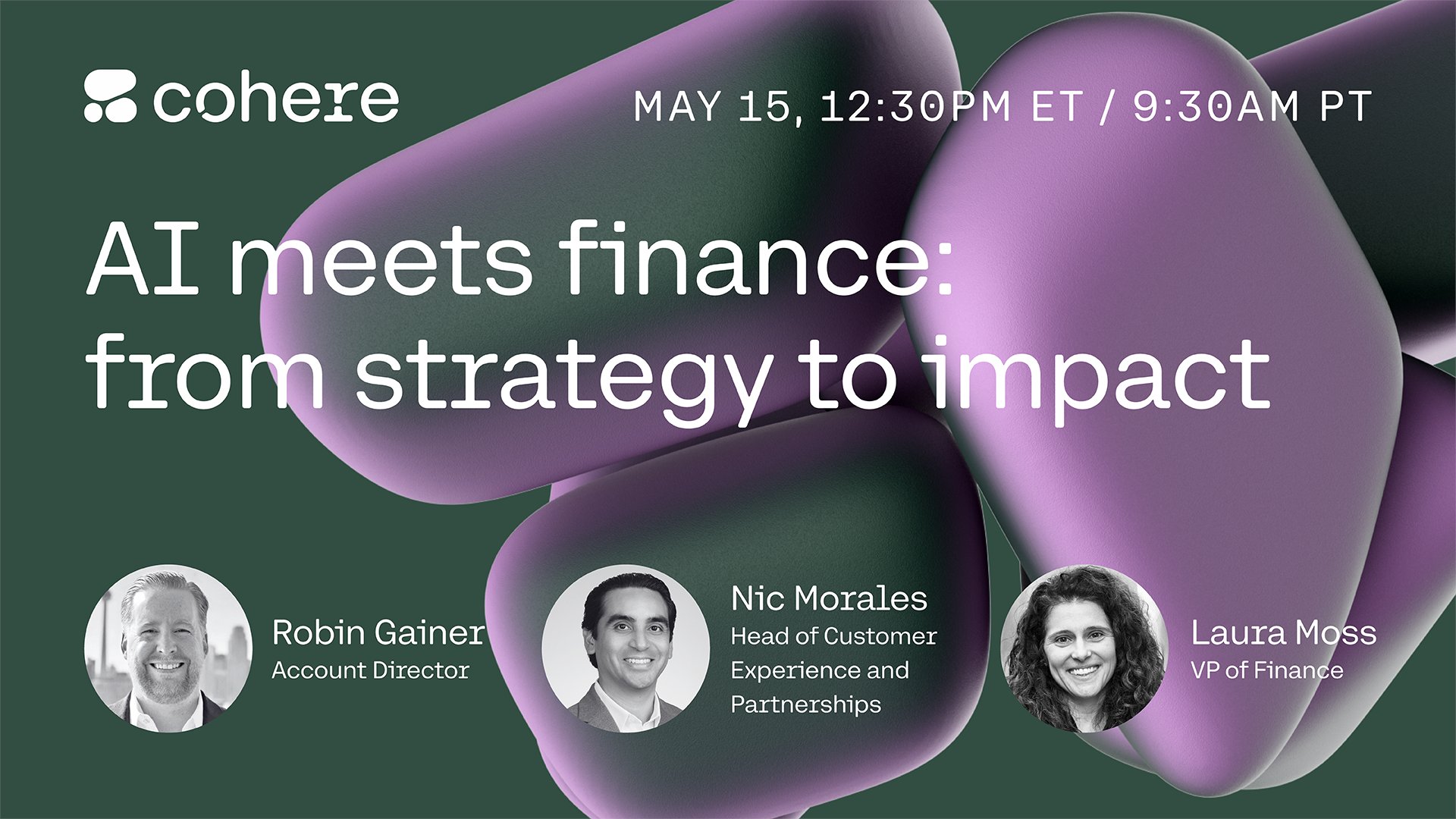 Cohere Webinar on Secure AI Models for Financial Services