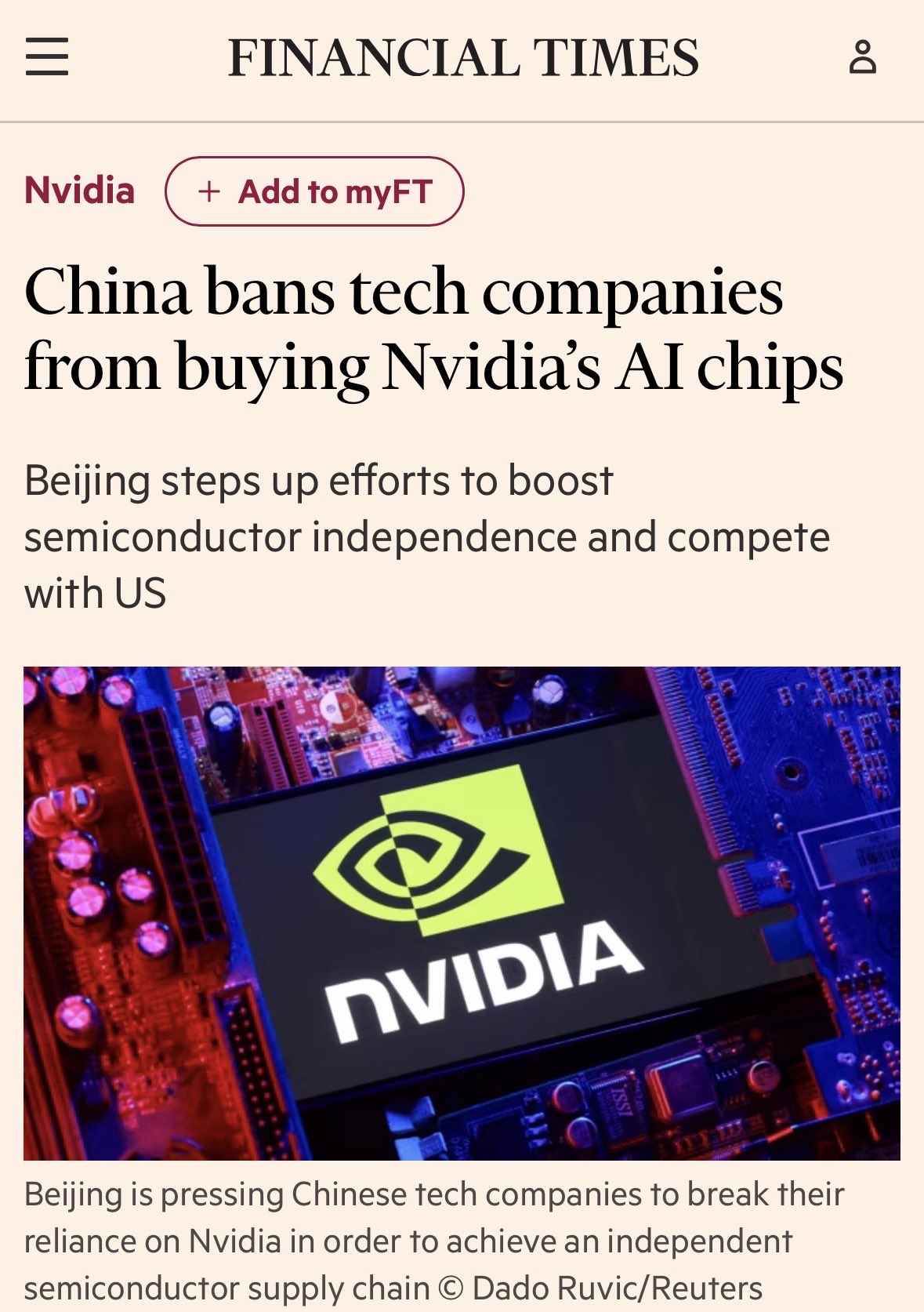 China Chip Export Deal Benefits American Technology Sector
