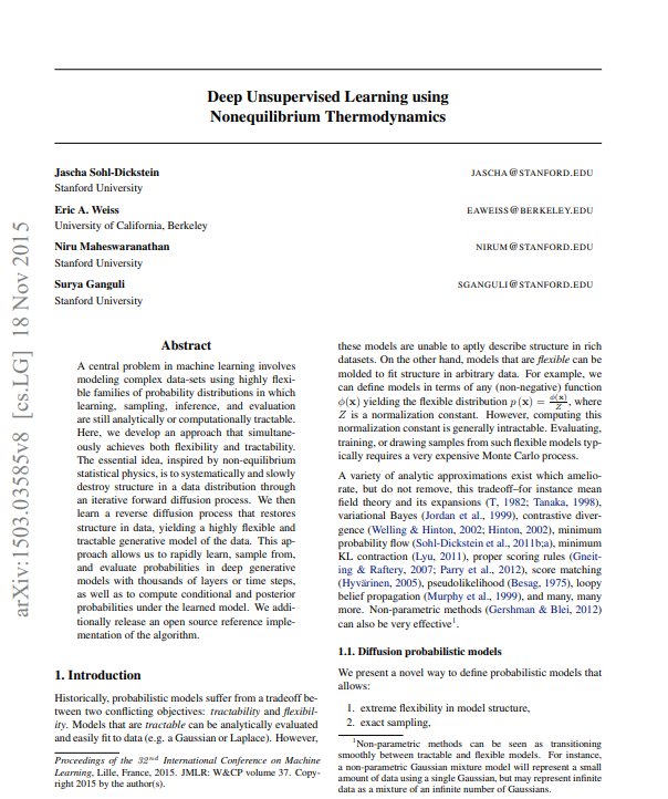 Diffusion Models: The 2015 Paper That Changed Deep Learning