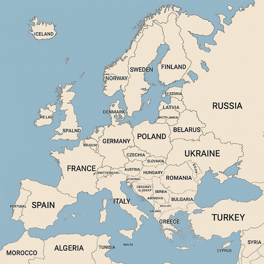 AI Model Fails to Generate Accurate Europe Map