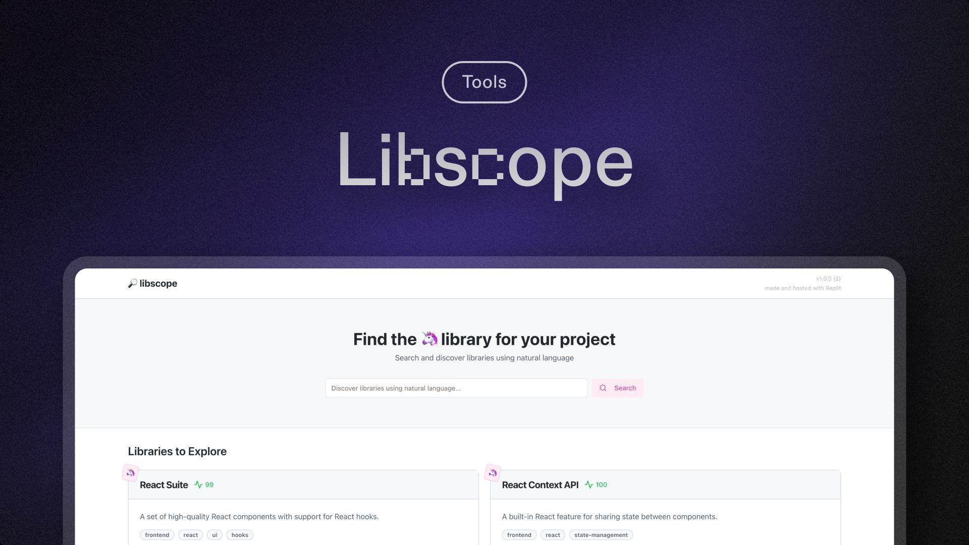 LibScope: AI-Powered Library Discovery Tool for Projects