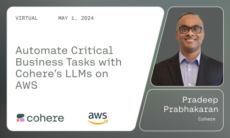 AWS Cohere Command R deployment webinar for enterprise automation