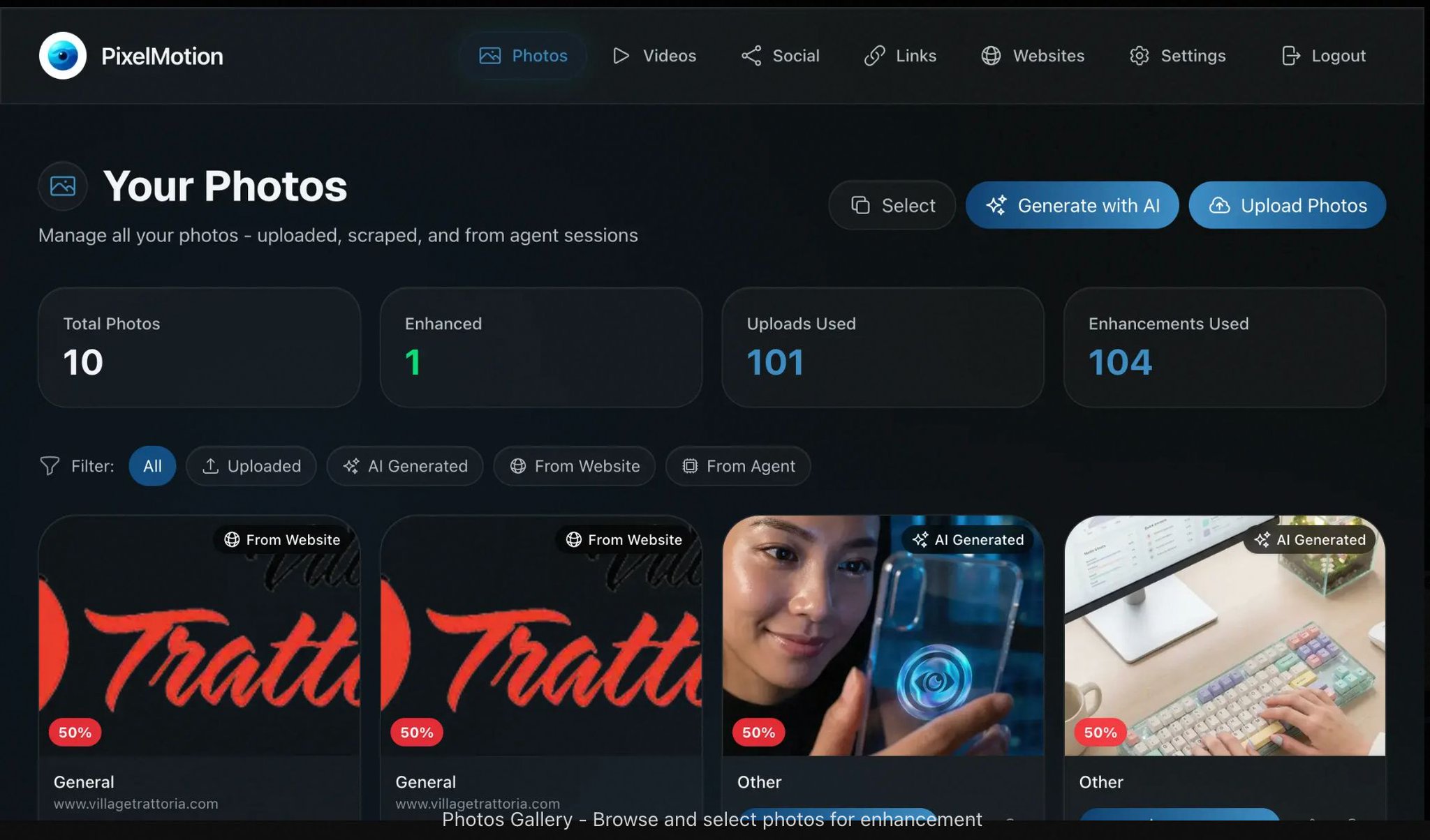 PixelMotion transforms website images into marketing videos