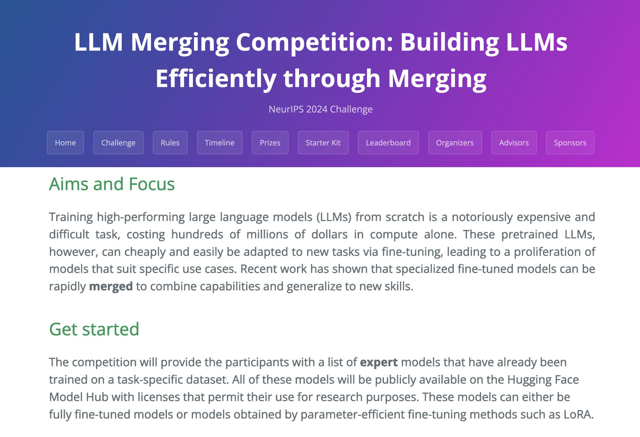 Sakana AI Sponsors LLM Merging Competition at NeurIPS2024