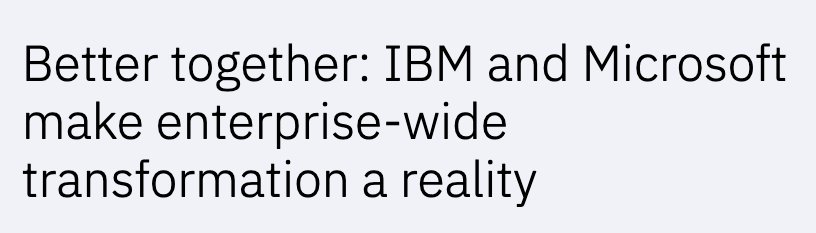 Microsoft IBM merger clarification denied