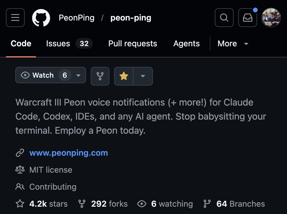 Peon-ping mod for Claude Code prevents distractions and boosts productivity