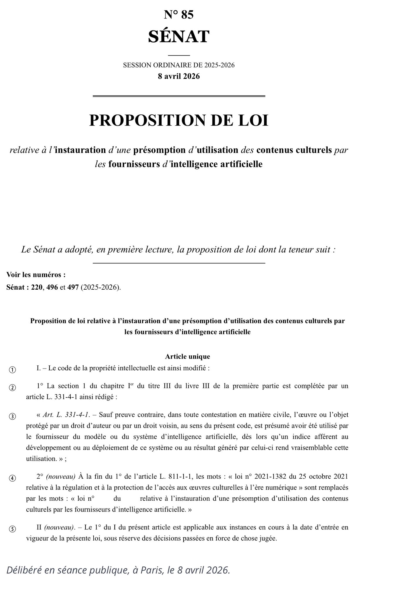 French Senate AI Proposal Threatens Mistral AI Relocation