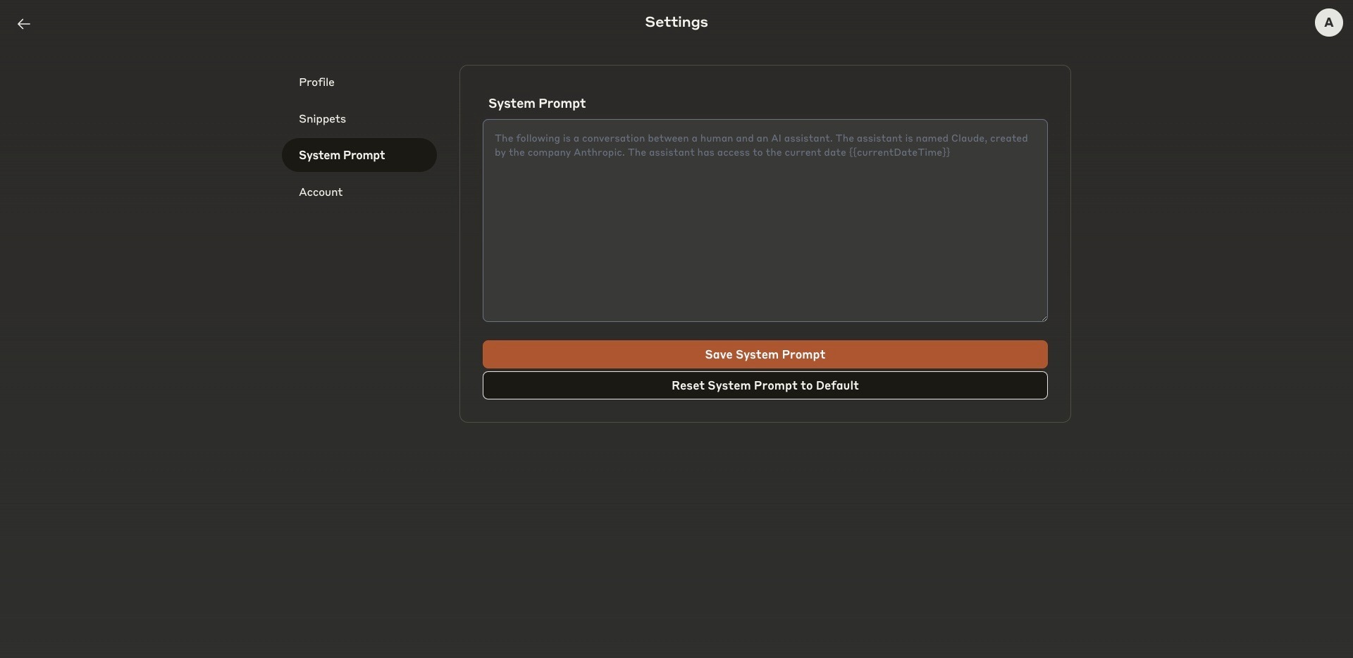 Implementation of System Prompts for Custom AI Instructions