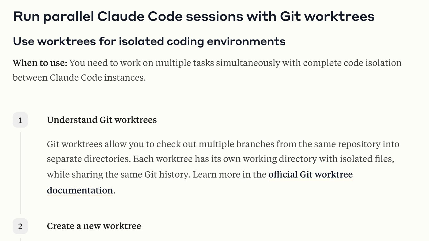 Claude Code Parallel Development with Git Worktrees