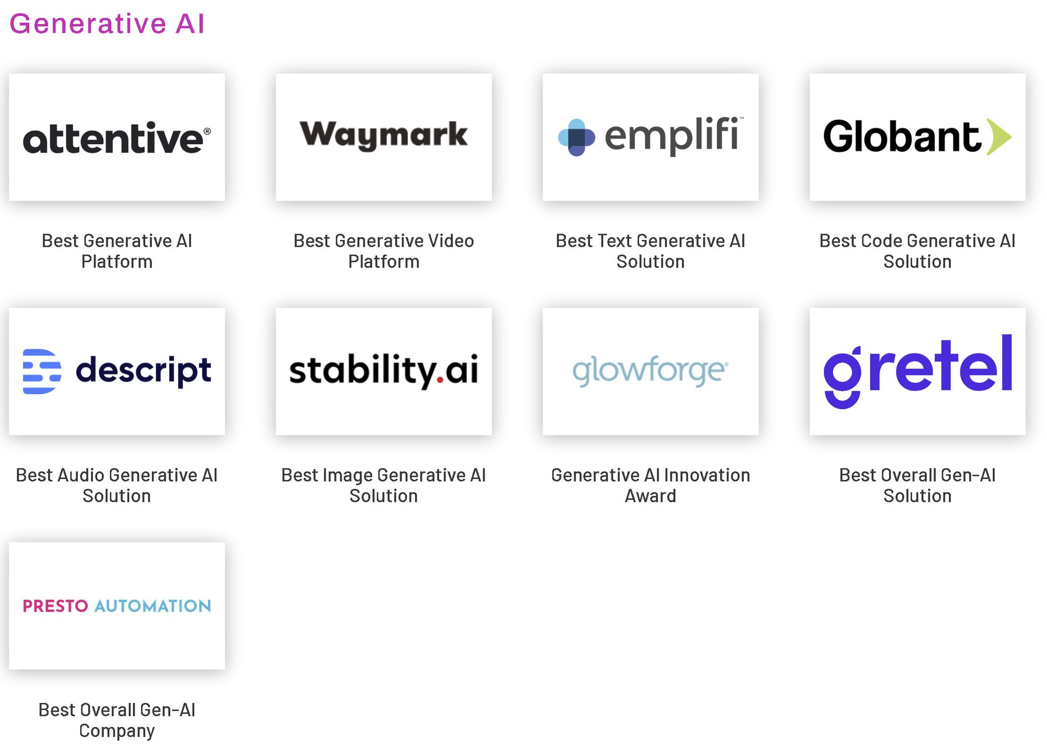 Stability AI Wins Best Image Generative AI Solution Award