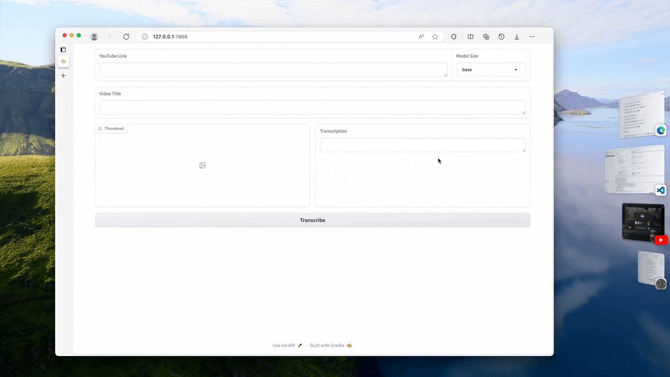 YouTube-Whisper: YouTube Video Audio Transcription with Whisper