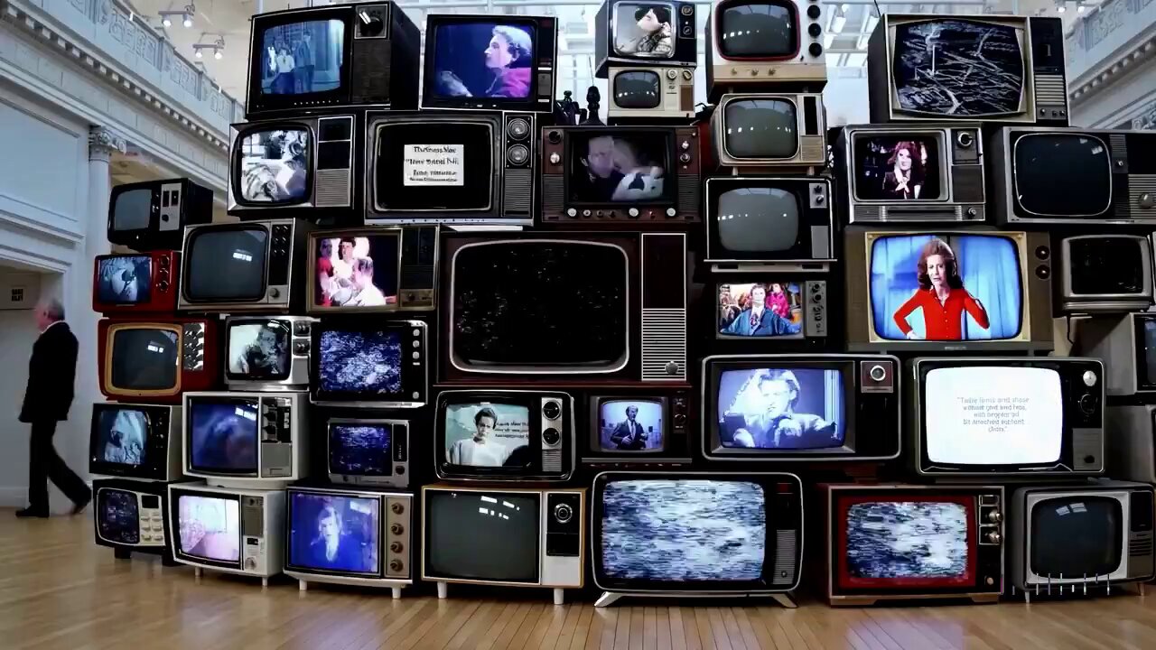Sora Generates Multiple TVs Playing Simultaneously