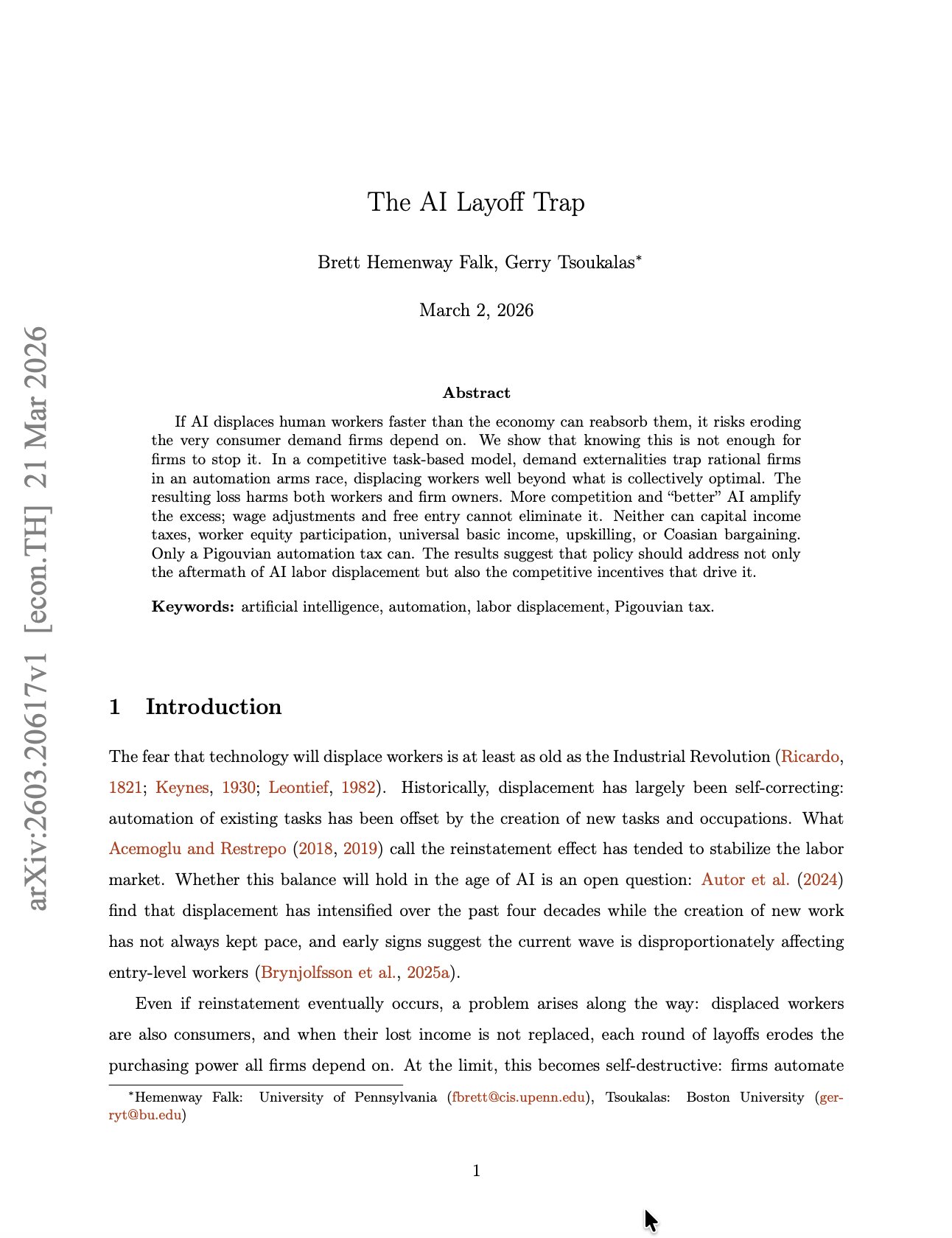 The AI Layoff Trap: Impact on Jobs and Workforce