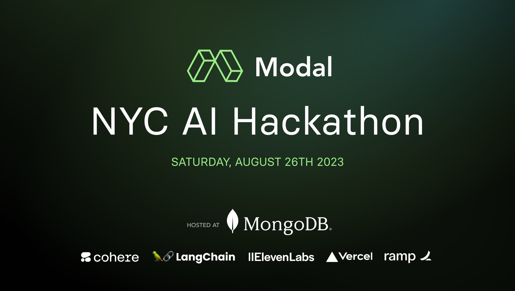 Modal Labs NYC AI Hackathon Collaboration Announcement August 26