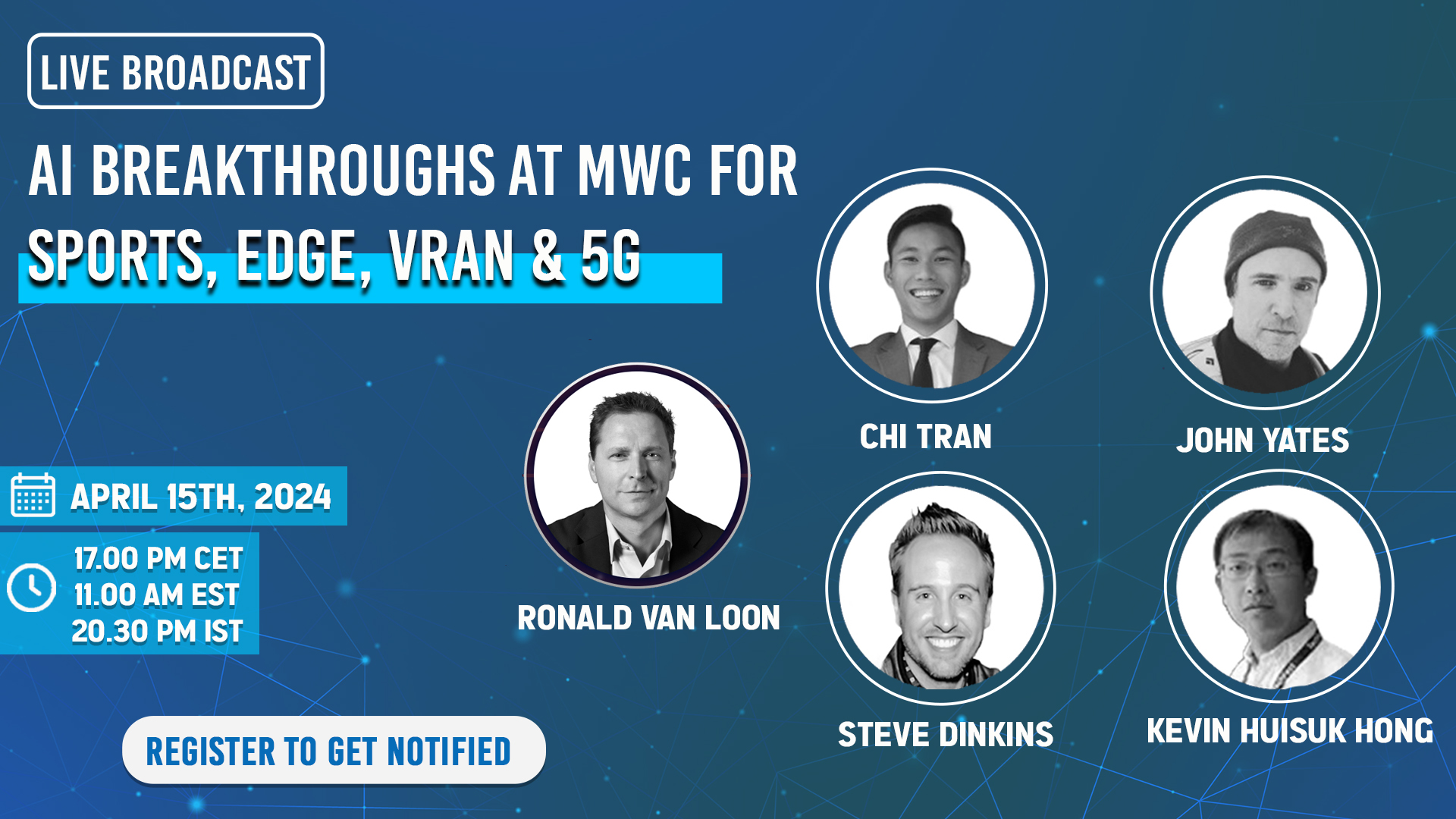 AI Breakthroughs at MWC: Sports, Edge, VRAN & 5G Webcast