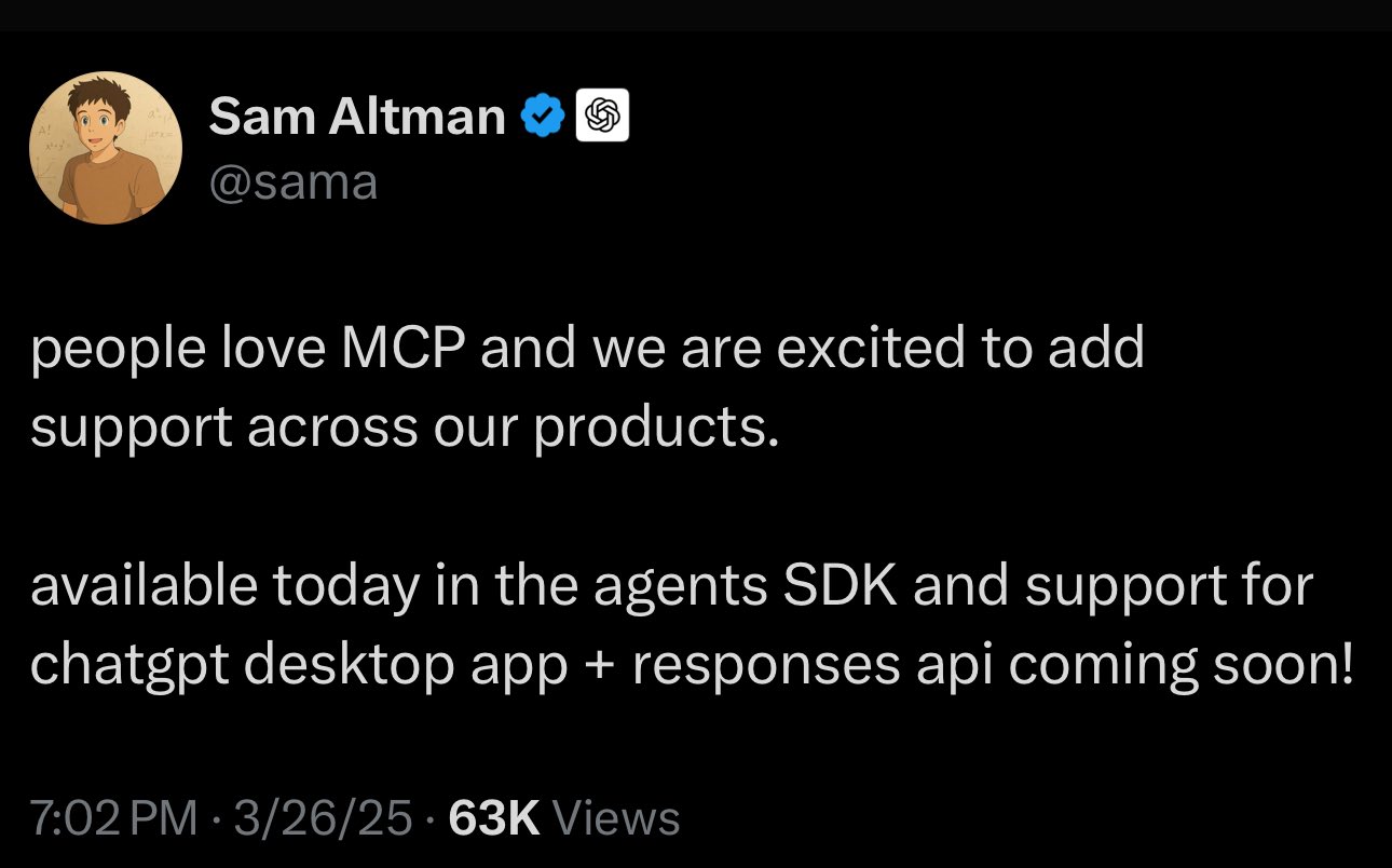 OpenAI prepares MCP support for API and app