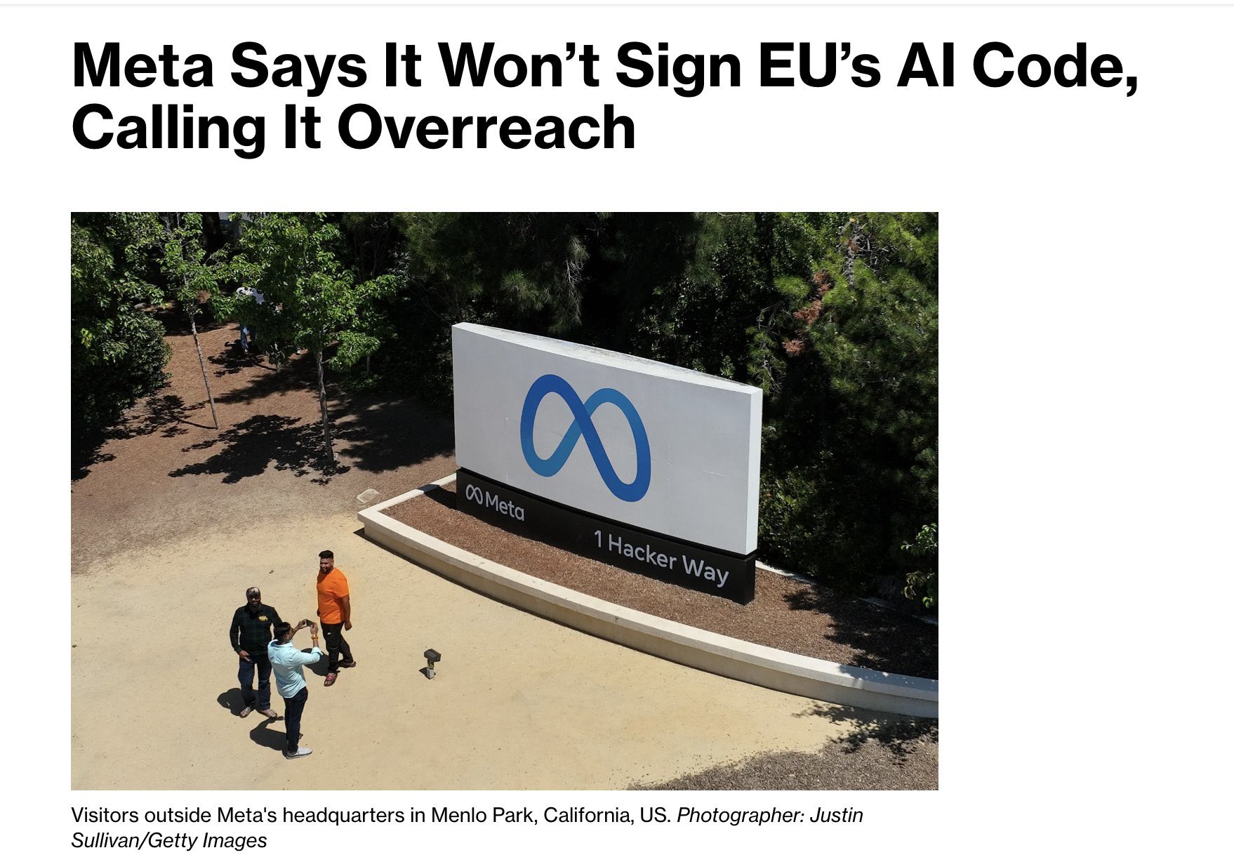 Meta Sets Example for Big Tech Regulation in Europe