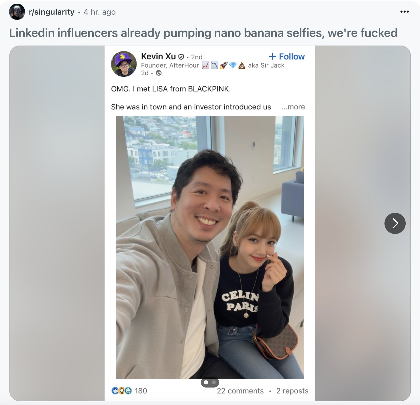 Nano-banana on LinkedIn: Reality and Fiction Blur