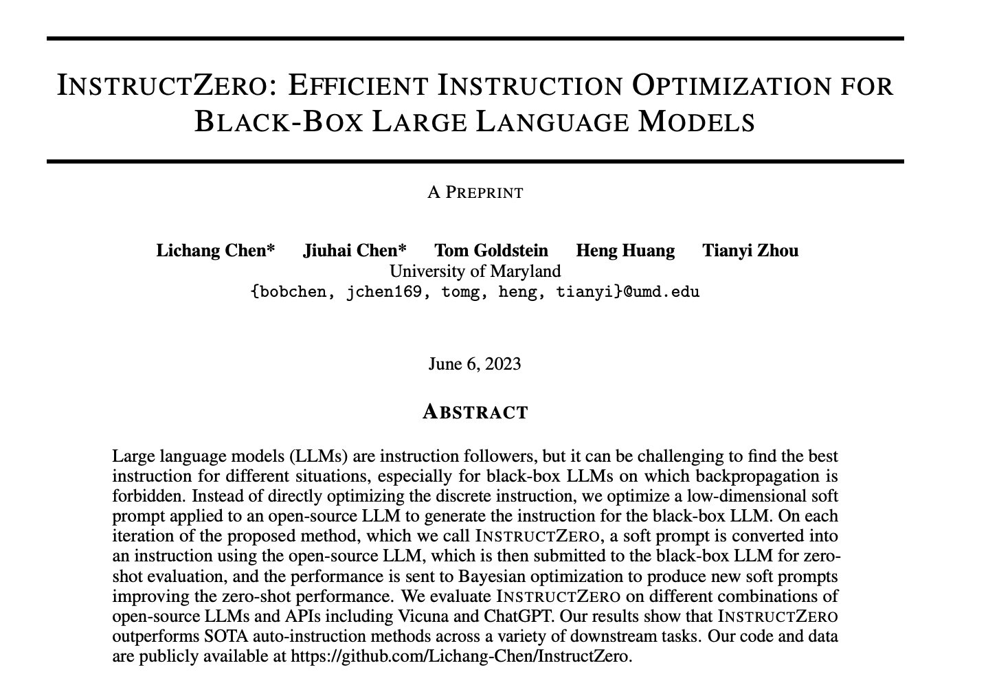 InstructZero: Efficient Instruction Optimization for Black-Box LLMs