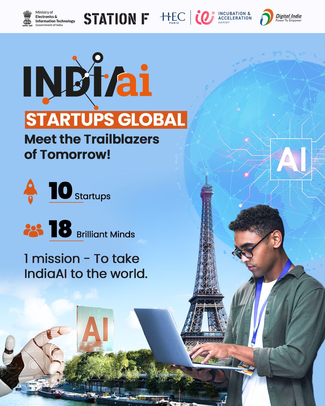 IndiaAI Startups Global Initiative Partners with Station F