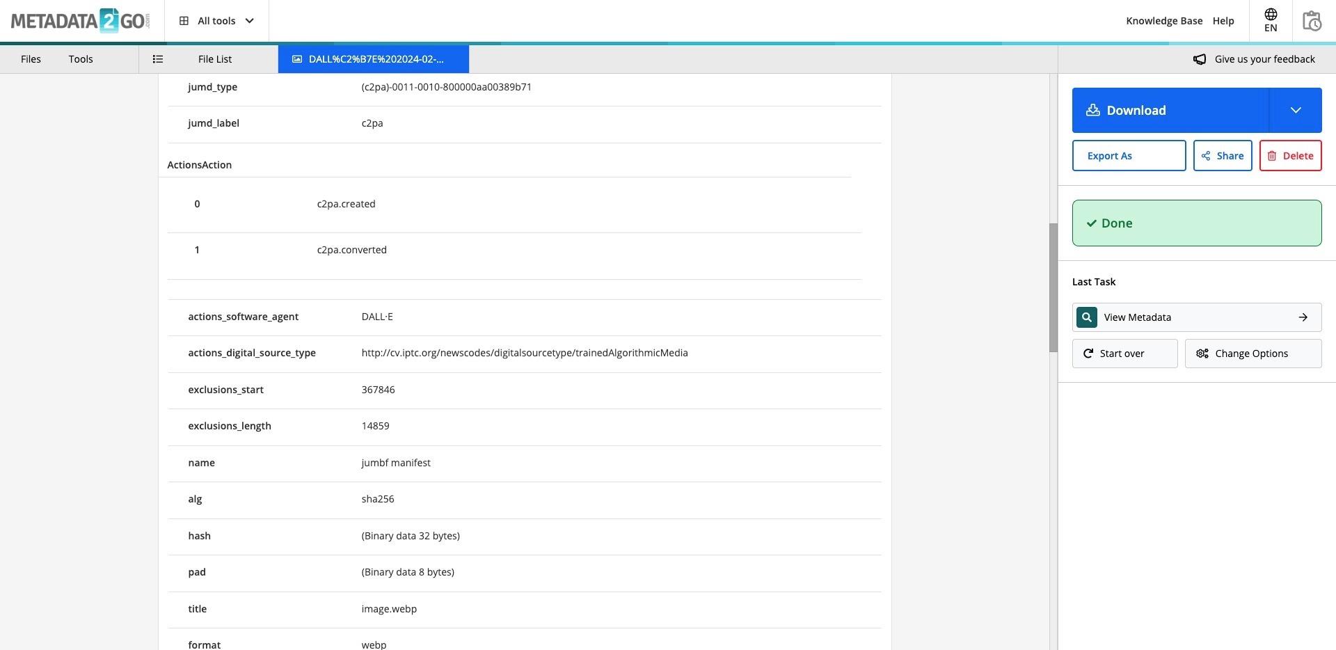 DALL-E images now include C2PA metadata for AI identification