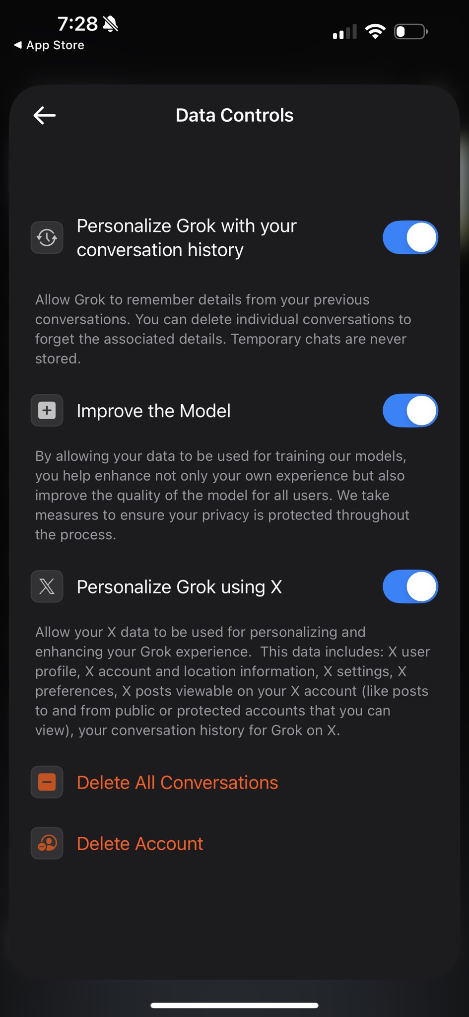 Grok AI for iOS Adds Memory Feature and SuperGrok Icon