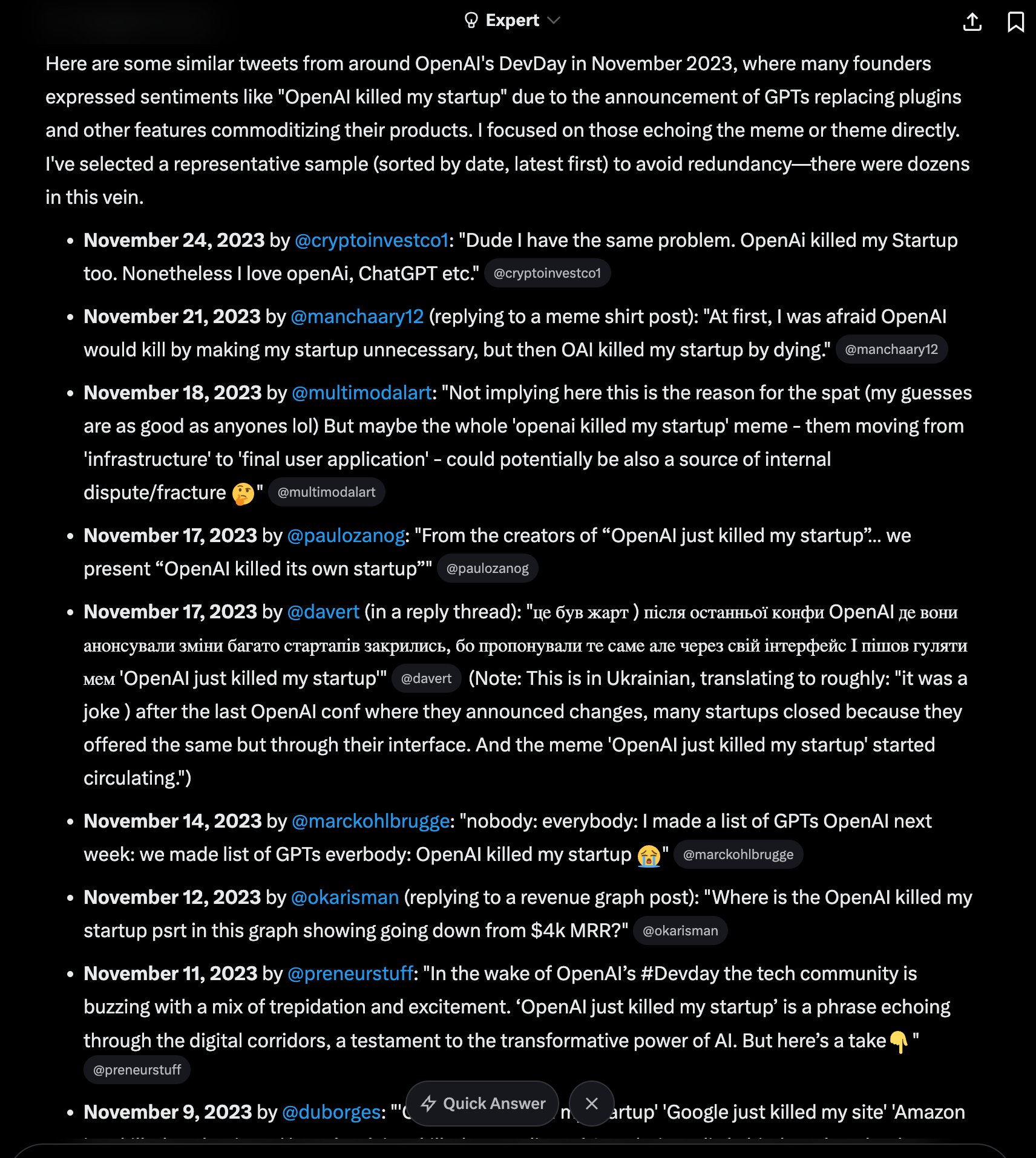 OpenAI DevDay Meme: ‘Killed My Startup’ Narrative