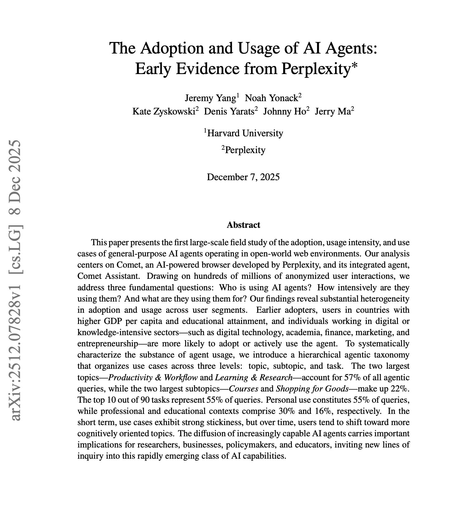 AI Agent Adoption Study: Perplexity Comet Browser Insights