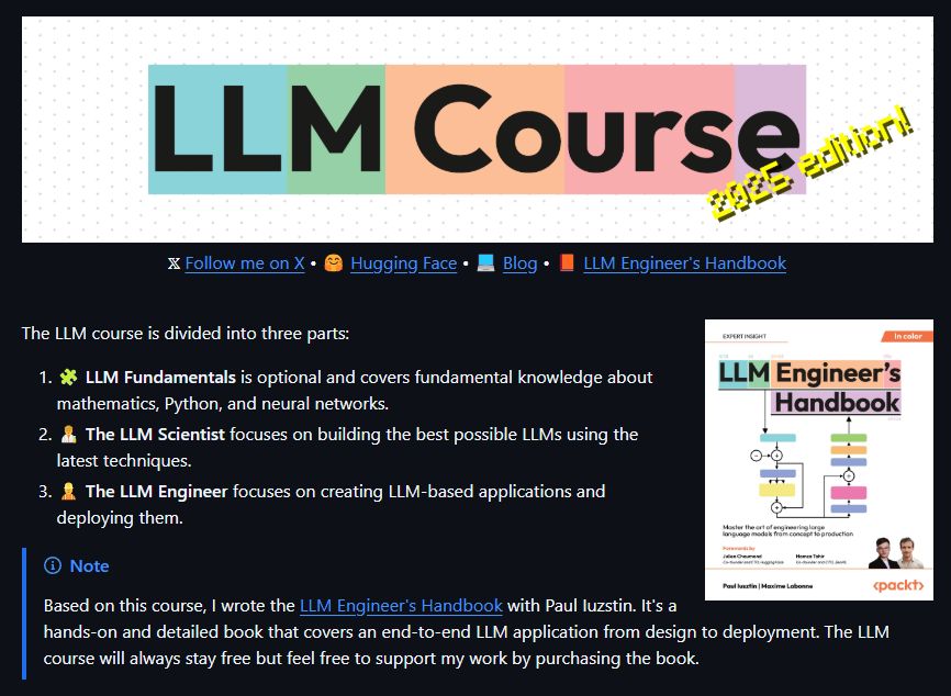 Free LLM Course 2025: Comprehensive Repository with Updated Resources