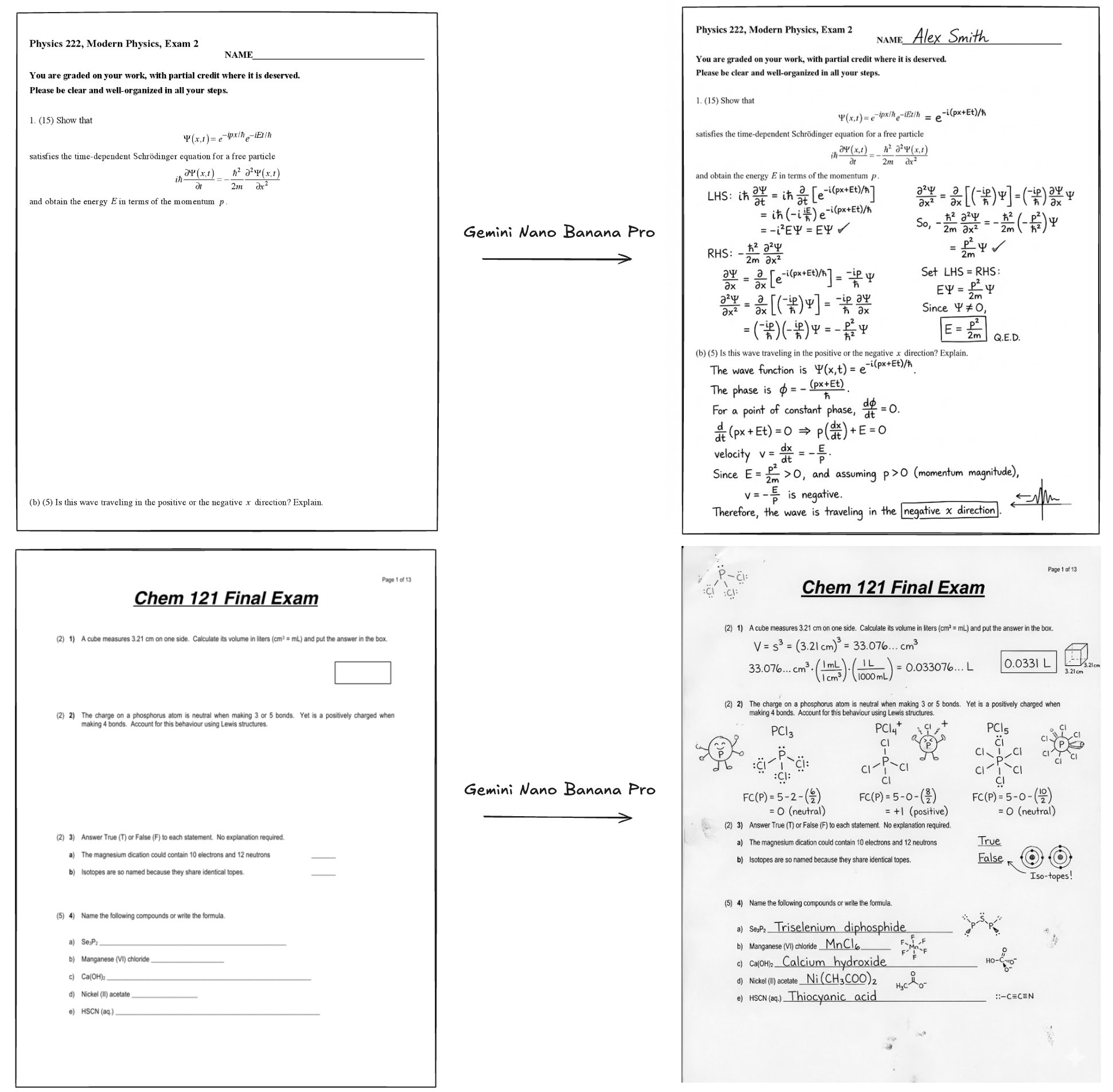 Gemini Nano Banana Pro Solves Exam Questions from Image
