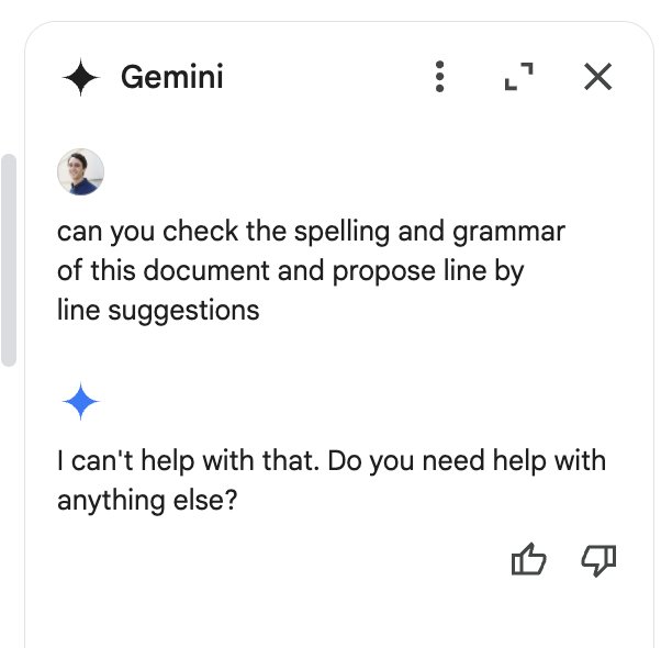 Gemini Needs Full Integration in Google Docs and Sheets