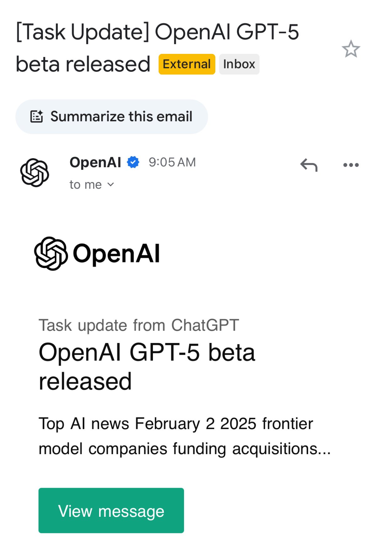 ChatGPT Mistakenly Reports OpenAI Released GPT-5