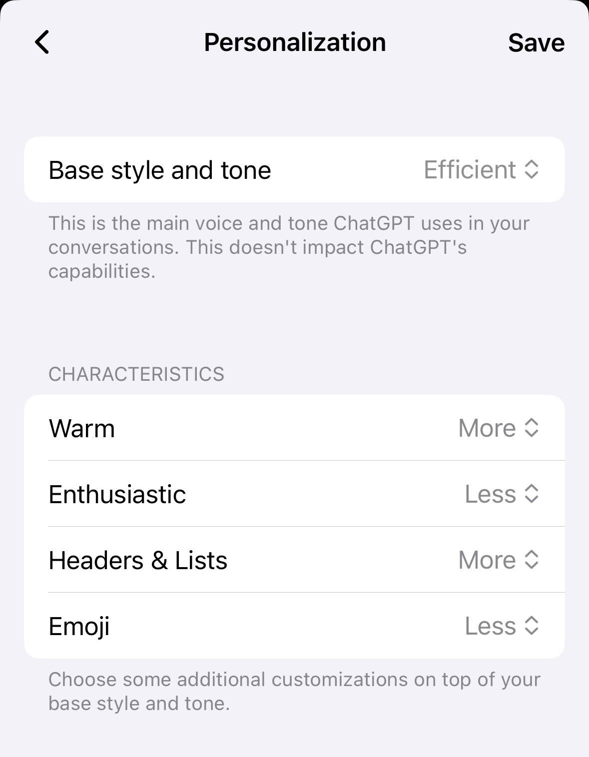 ChatGPT Now Lets Users Customize AI Personality Traits