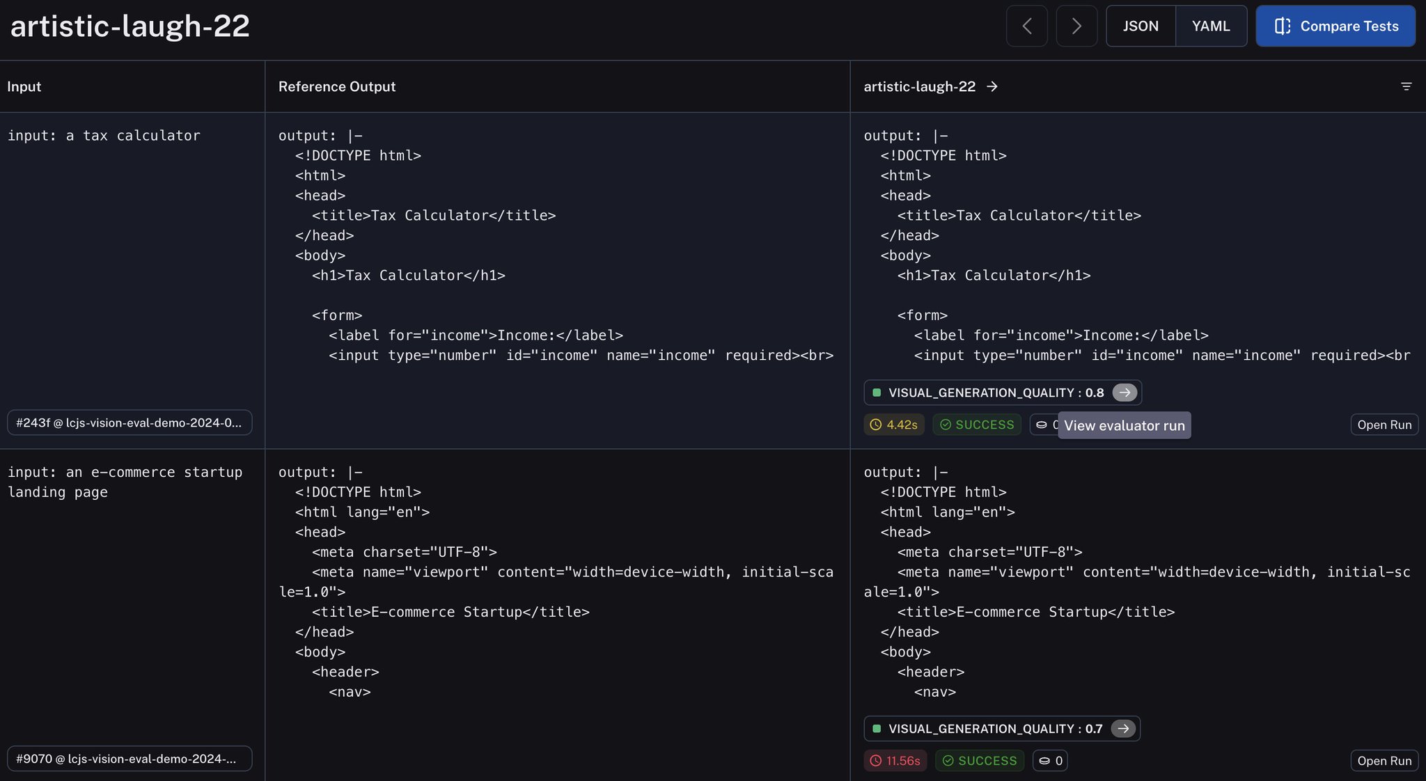 Evaluating LLM-Powered UI Codegen Applications with Vision Models