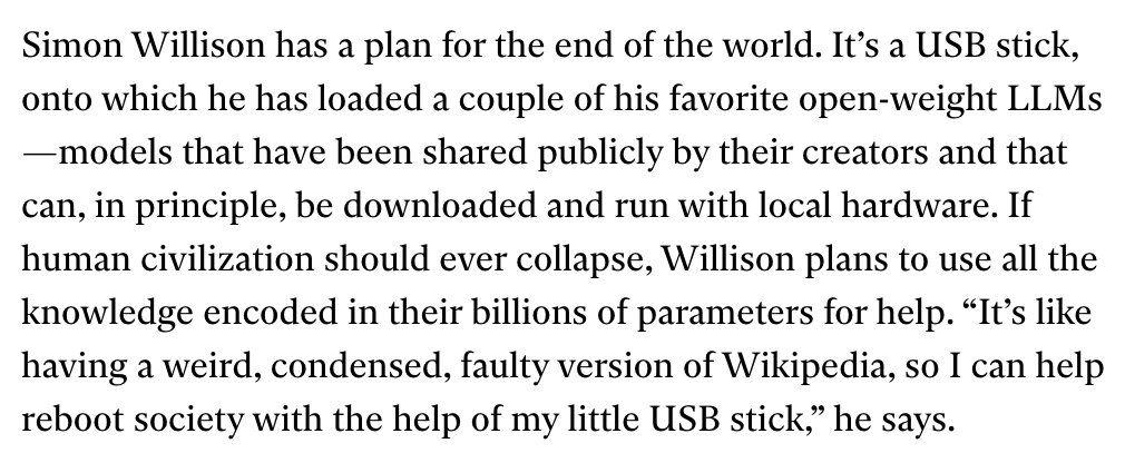 MIT Technology Review covers dystopian USB backup plan