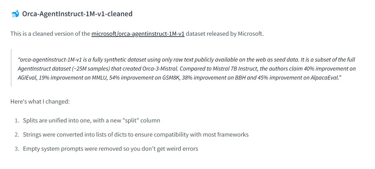 Orca AgentInstruct Dataset: Cleaned Data Generation Techniques