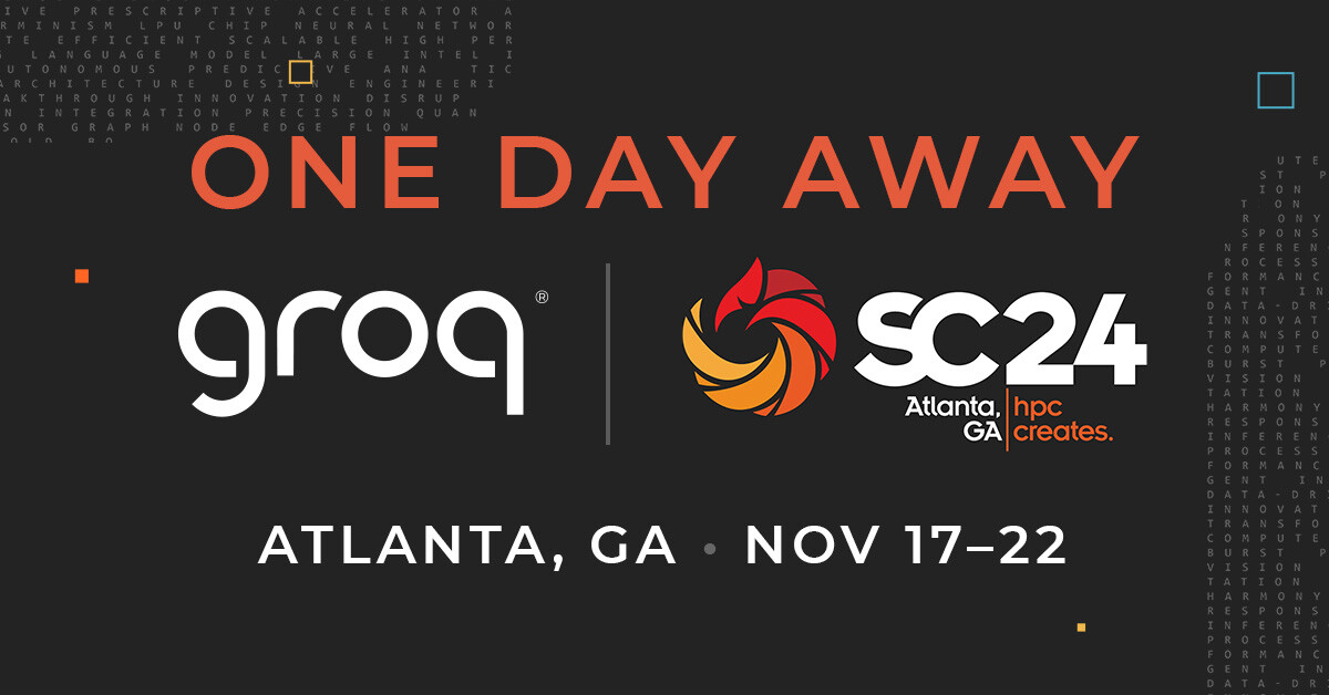 Groq Demo Showcases at Supercomputing Conference Booth 1949